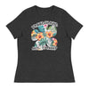 Freedom Kind Tropical Hibiscus | Women's Relaxed T-Shirt - Dark Grey Heather