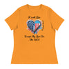 It's All Lies, Except My Love For The USA | Women's Relaxed T-Shirt - Heather Marmalade