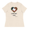 Green Heart I Stand With Texas | Women's Relaxed T-Shirt - Heather Prism Natural