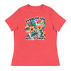 Freedom Kind Tropical Hibiscus | Women's Relaxed T-Shirt - Heather Red