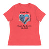 It's All Lies, Except My Love For The USA | Women's Relaxed T-Shirt - Heather Red