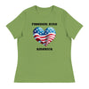 Freedom Kind Loves America | Women's Relaxed T-Shirt - Leaf