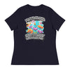 Hate Tyranny, Love Flowers | Women's Relaxed T-Shirt - Navy