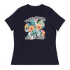 Freedom Kind Tropical Hibiscus | Women's Relaxed T-Shirt - Navy