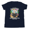 Janet-Yellen burning bonds and money gunning the world | Freedom Kid Youth Short Sleeve T-Shirt - Navy