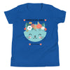 Anti - Tyranny Flower Cat | Kids Short Sleeve T-Shirt - True Royal