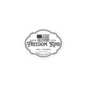 Anti-Tyranny 'Premium Quality' Bubble-free stickers | Freedom Kind Apparel - Image #2