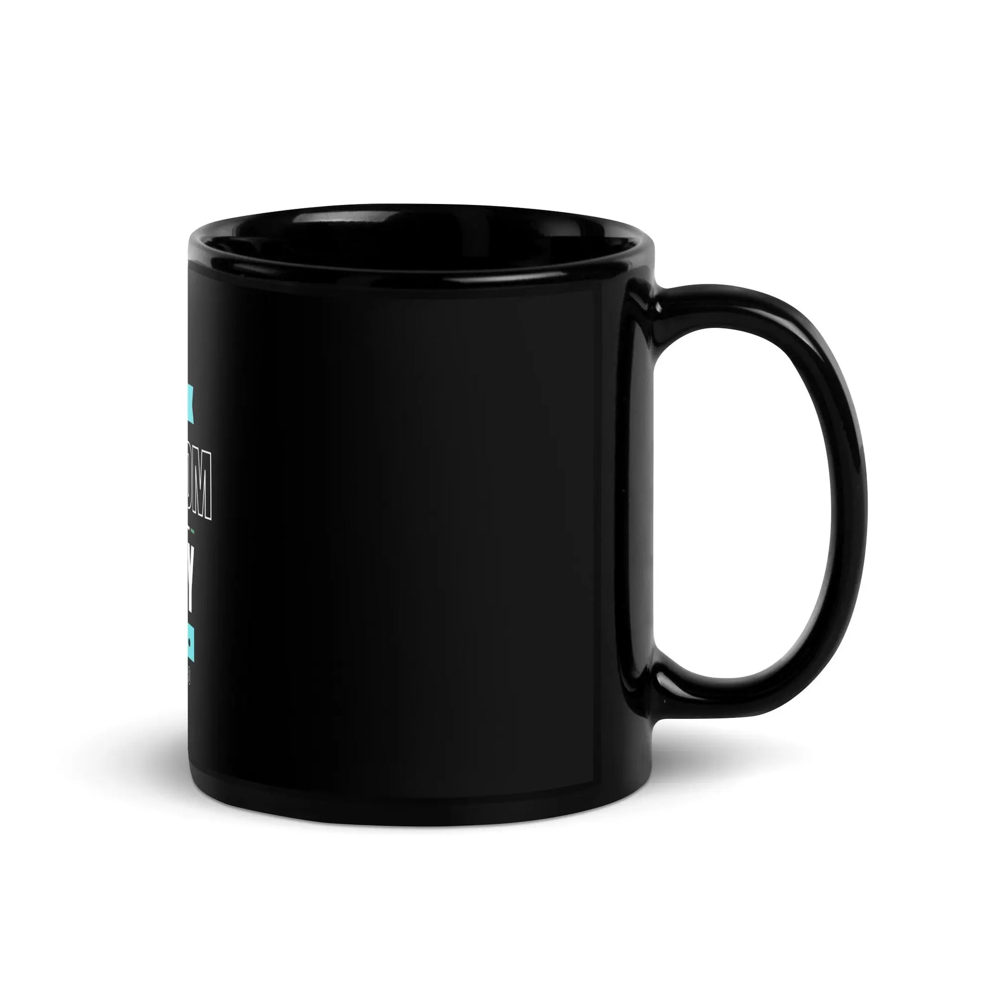 Black Glossy Mug with 'Freedom Is My Weapon' | Freedom Kind - Image #3