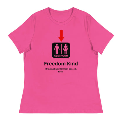Just a Restroom Sign Women's Relaxed T-Shirt | Freedom Kind Apparel - Image #5