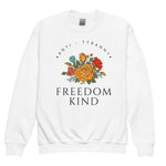 Freedom Kind Anti - Tyranny Spring Flowers  Youth crewneck sweatshirt - Image #3