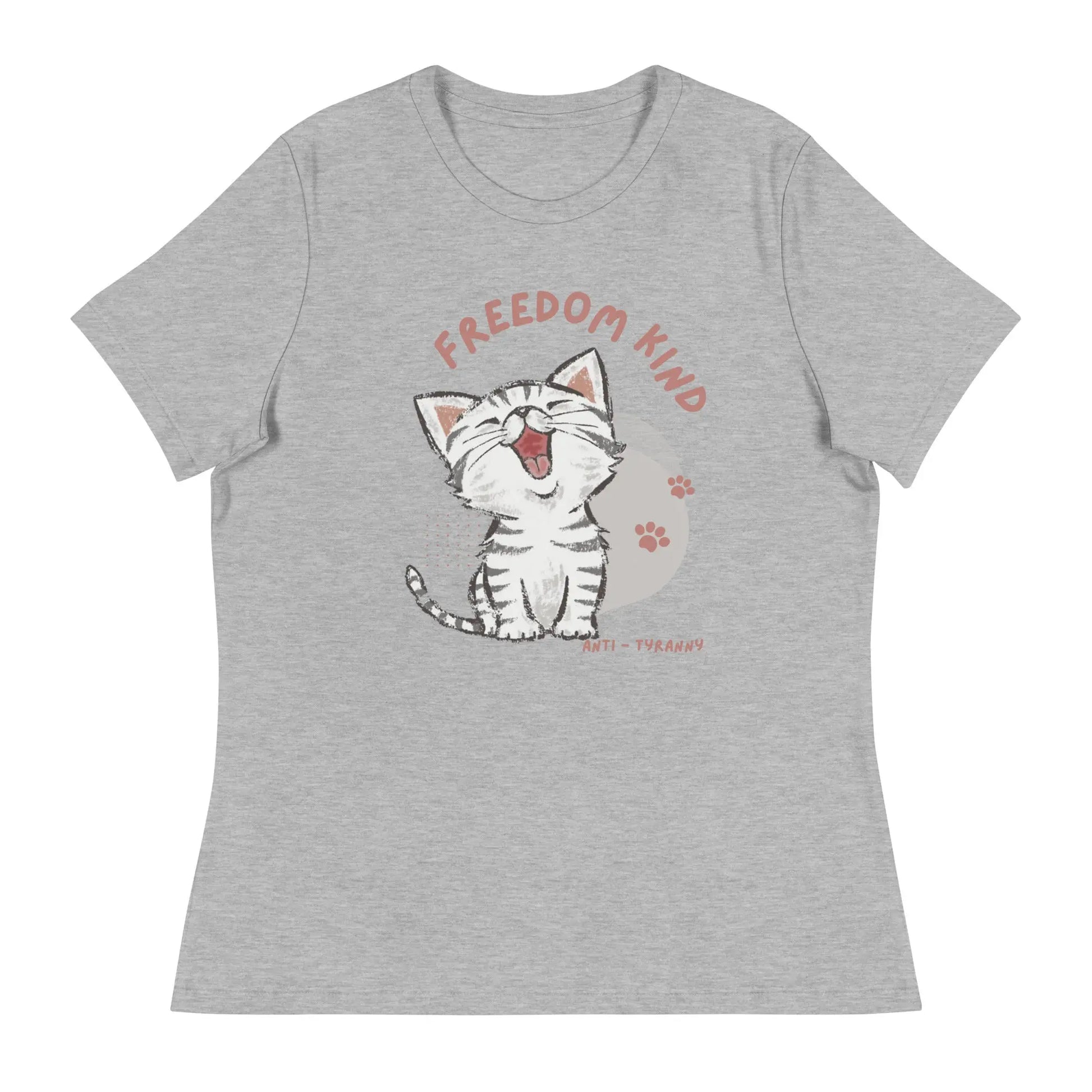Freedom Kind Anti - Tyranny Kitten Women's Relaxed T-Shirt - Image #19