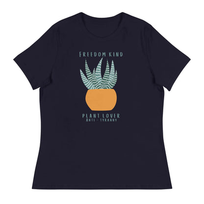 Women's Relaxed T-Shirt: Plant Lover Anti-Tyranny | Freedom Kind Apparel - Image #2