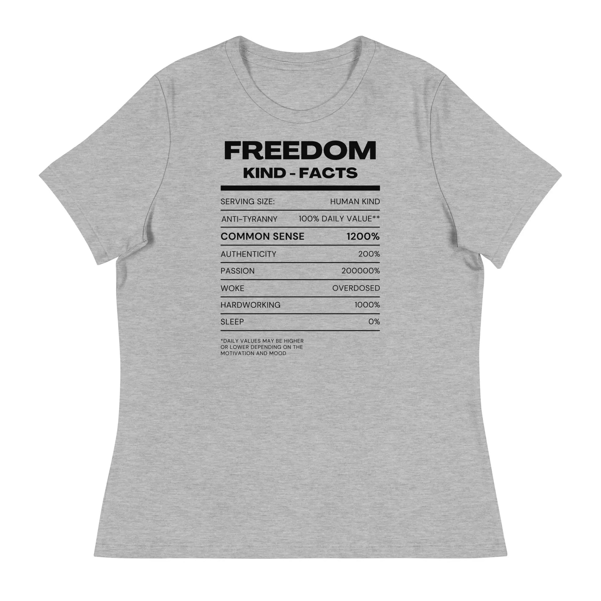 FK Food Label Women's Relaxed T-Shirt | Freedom Kind Apparel - Image #1