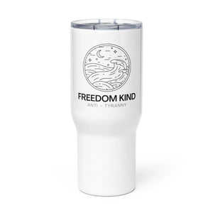 Freedom Kind Anti - Tyranny Night Time Seas Travel mug with a handle - Image #1
