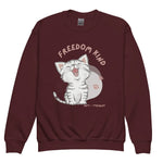 Freedom Kind Anti - Tyranny Kitten Youth crewneck sweatshirt - Image #4