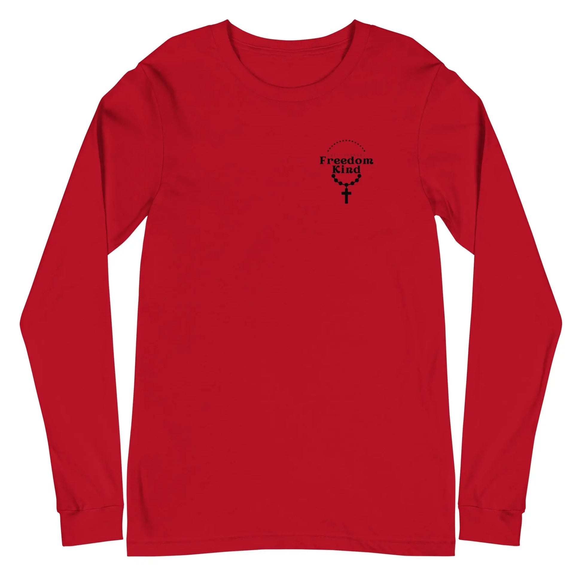 Unisex Long Sleeve Tee with Rosary Design | Freedom Kind Apparel - Image #4