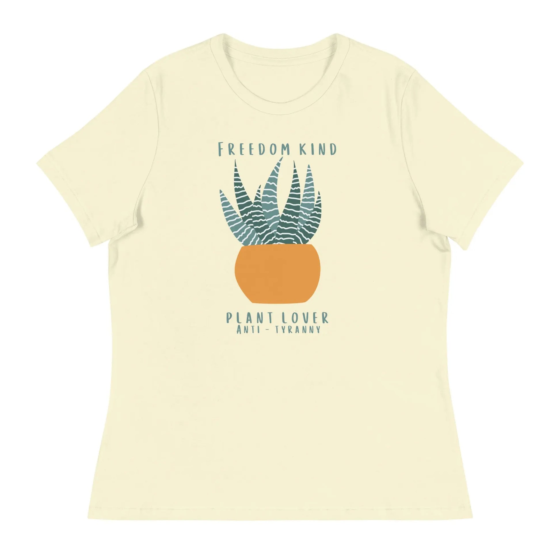 Women's Relaxed T-Shirt: Plant Lover Anti-Tyranny | Freedom Kind Apparel - Image #15
