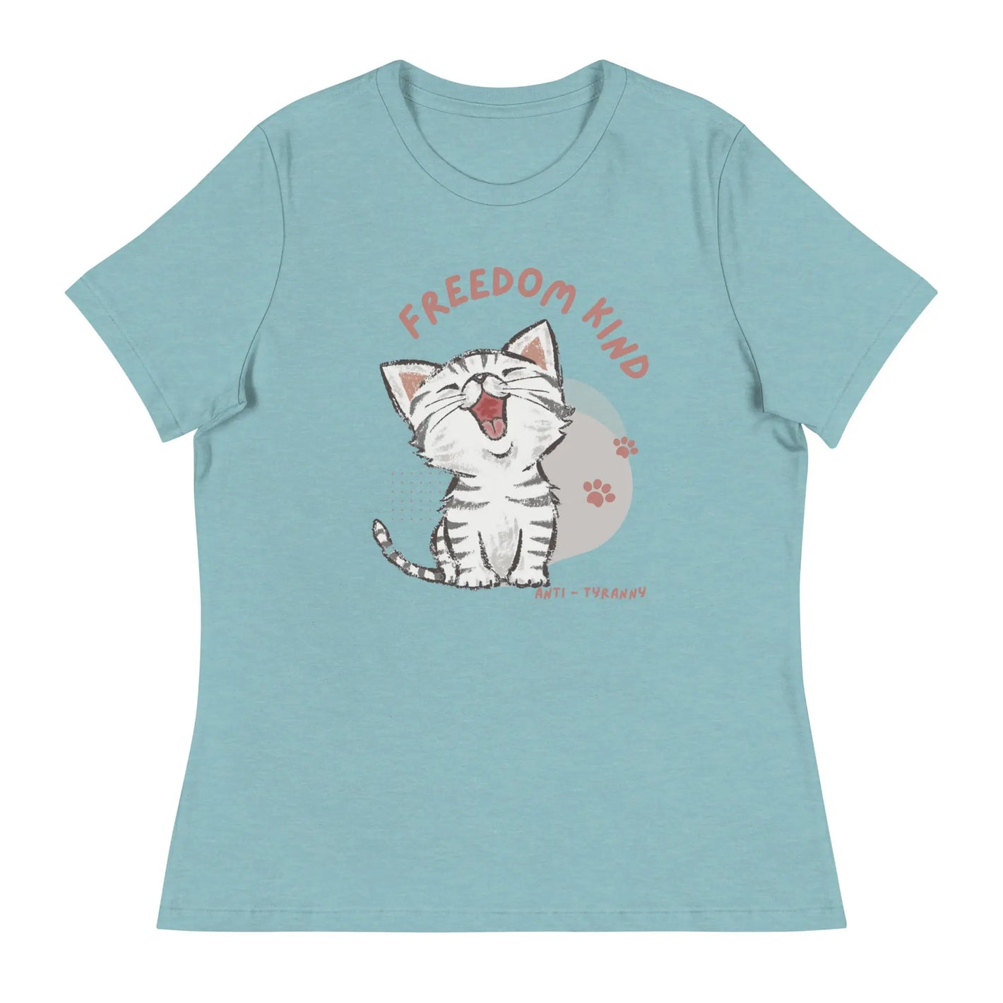 Freedom Kind Anti - Tyranny Kitten Women's Relaxed T-Shirt - Image #1