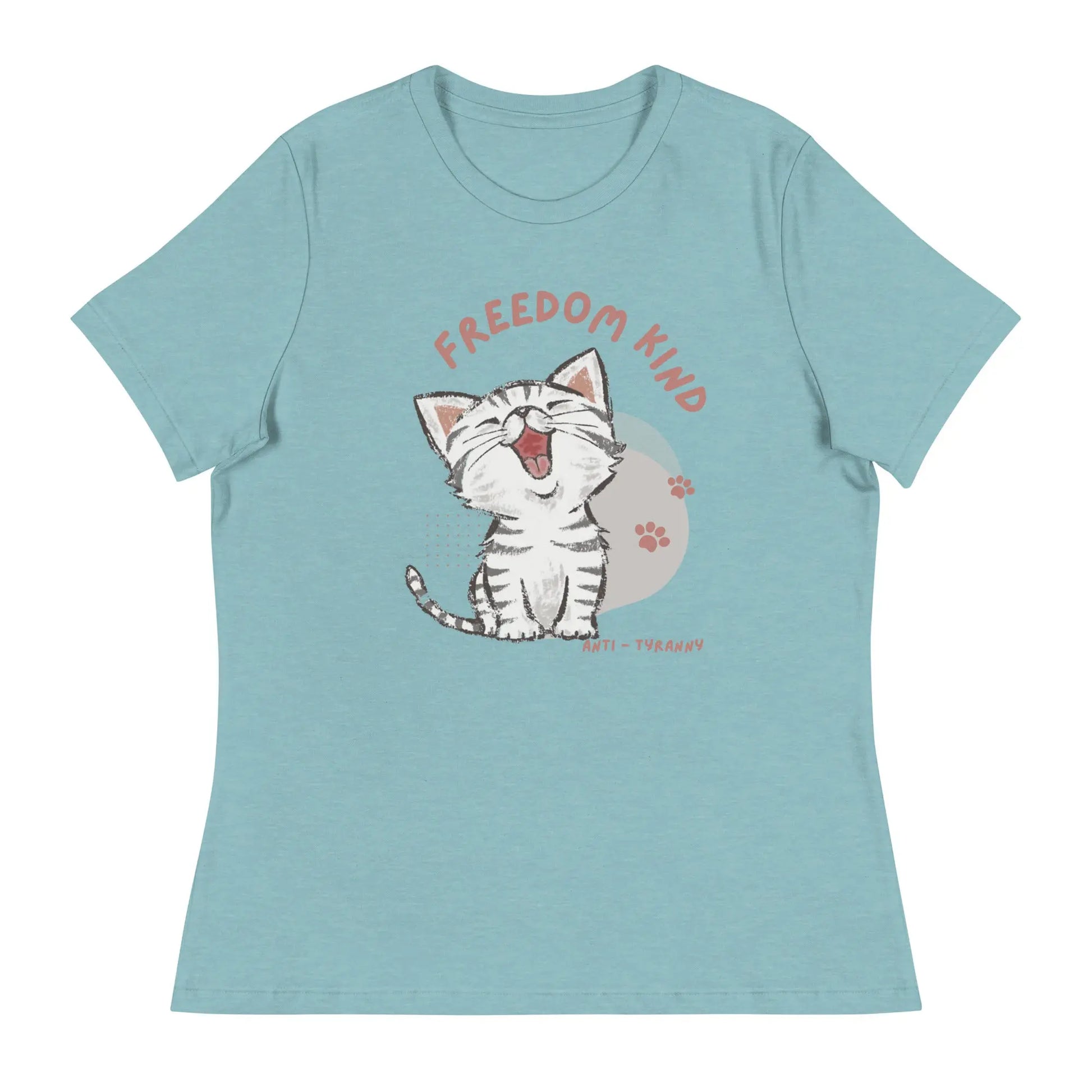 Freedom Kind Anti - Tyranny Kitten Women's Relaxed T-Shirt - Image #1
