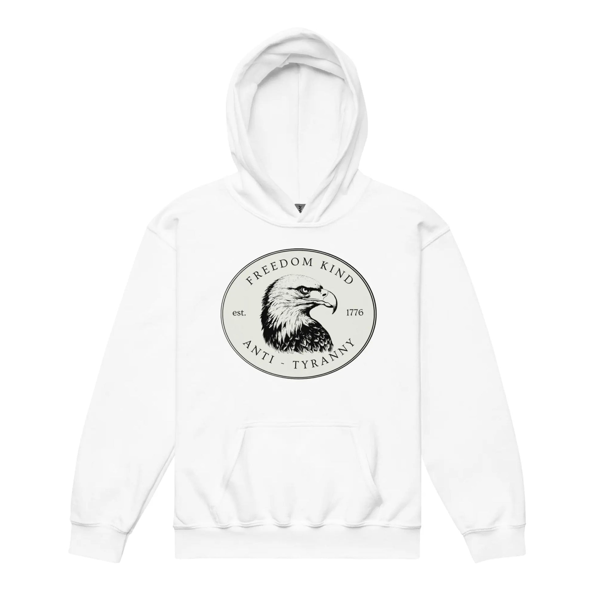 Freedom Kind Bald Eagle Logo Youth heavy blend hoodie - Image #4
