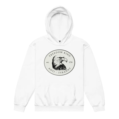 Freedom Kind Bald Eagle Logo Youth heavy blend hoodie - Image #4