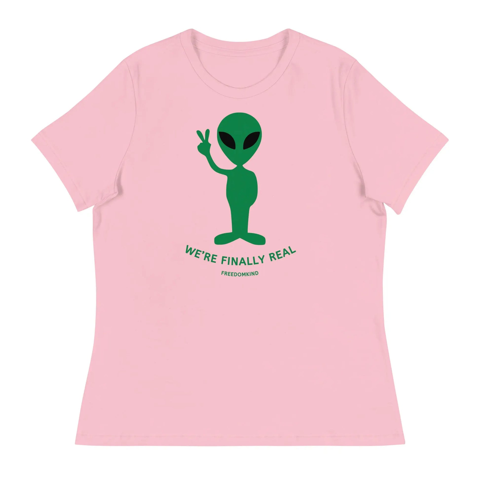 'We're Finally Real' Aliens Women's Relaxed T-Shirt | Freedom Kind Apparel - Image #25