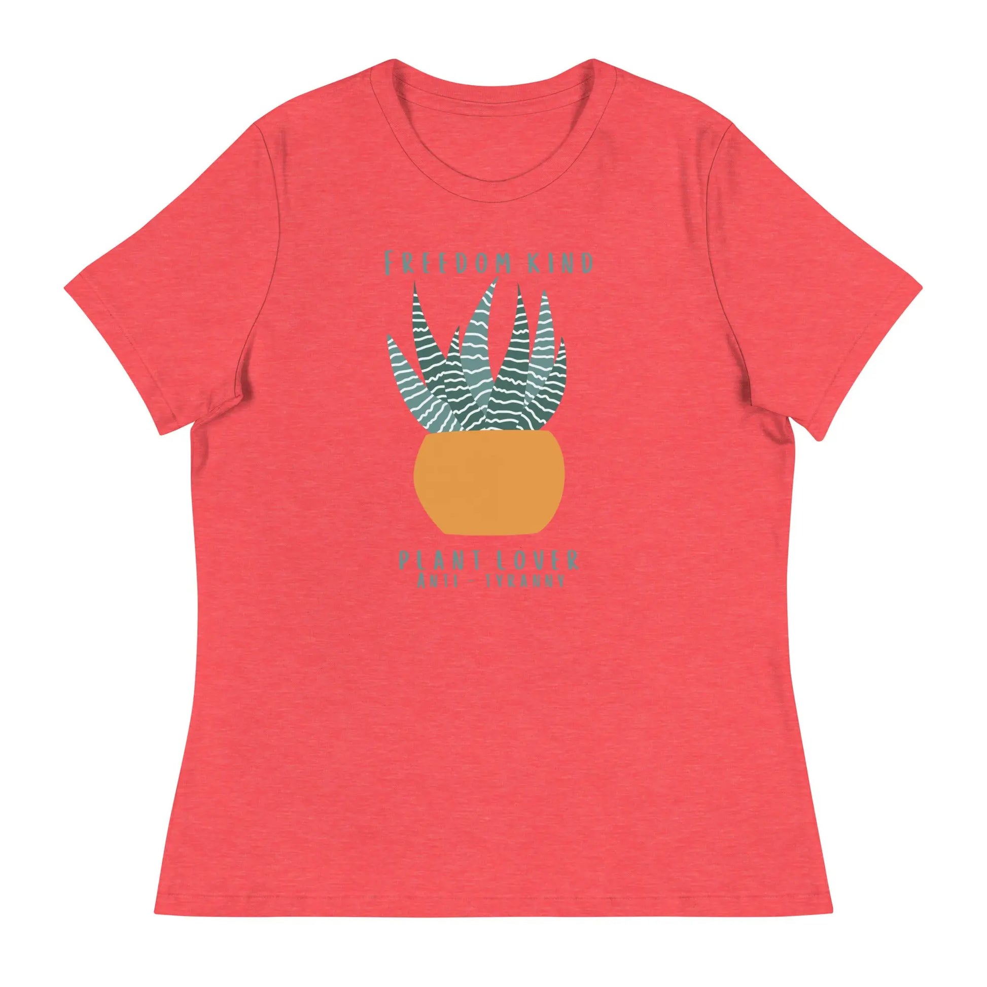 Women's Relaxed T-Shirt: Plant Lover Anti-Tyranny | Freedom Kind Apparel - Image #6