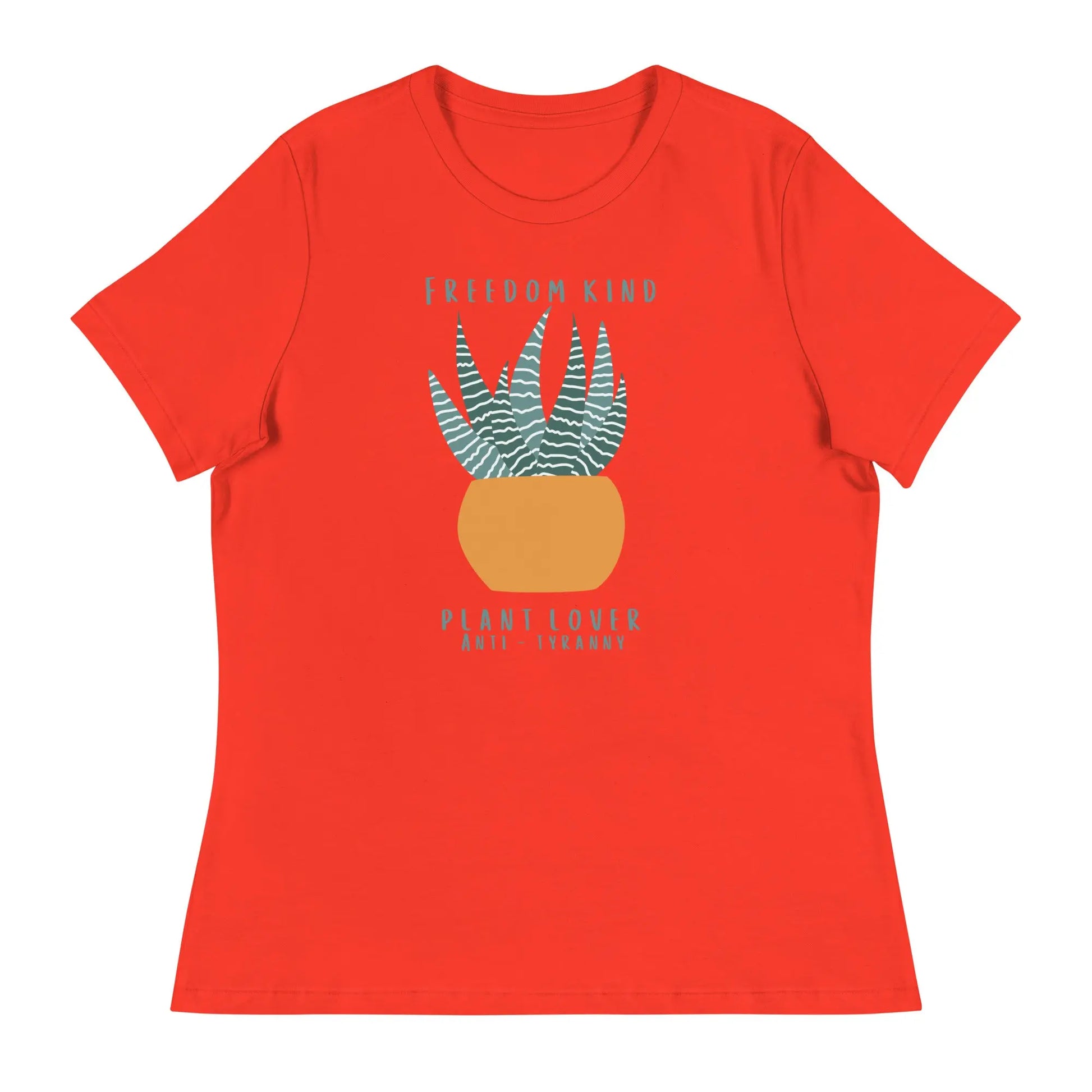 Women's Relaxed T-Shirt: Plant Lover Anti-Tyranny | Freedom Kind Apparel - Image #5