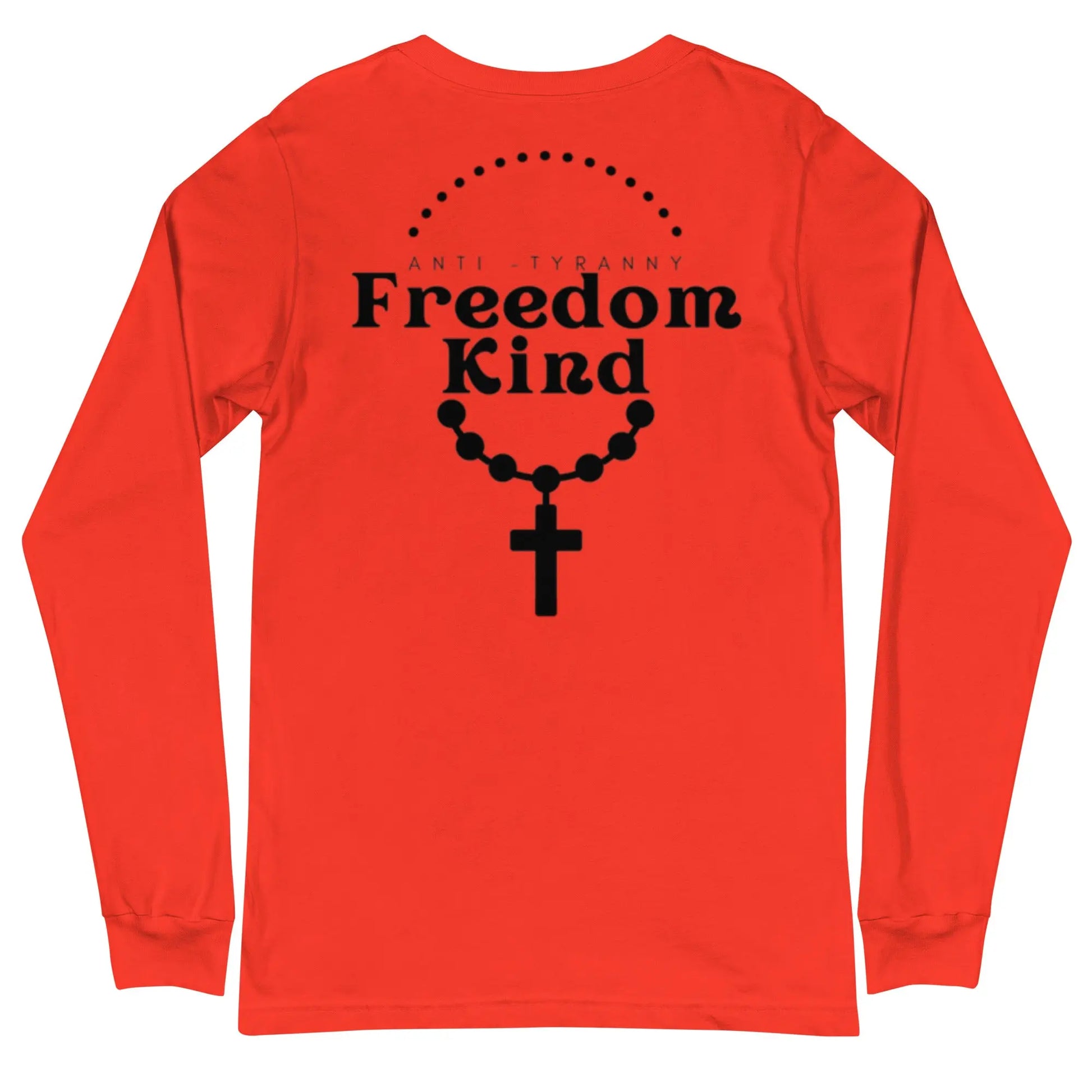 Unisex Long Sleeve Tee with Rosary Design | Freedom Kind Apparel - Image #17