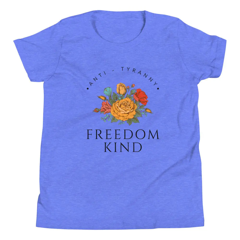 Freedom Kind Anti - Tyranny Spring Flowers Youth Short Sleeve T-Shirt - Image #7