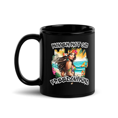 Women Not Cis Black | Freedom Kind Glossy Mug - Image #1