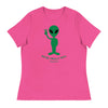'We're Finally Real' Aliens | Women's Relaxed T-Shirt - Berry