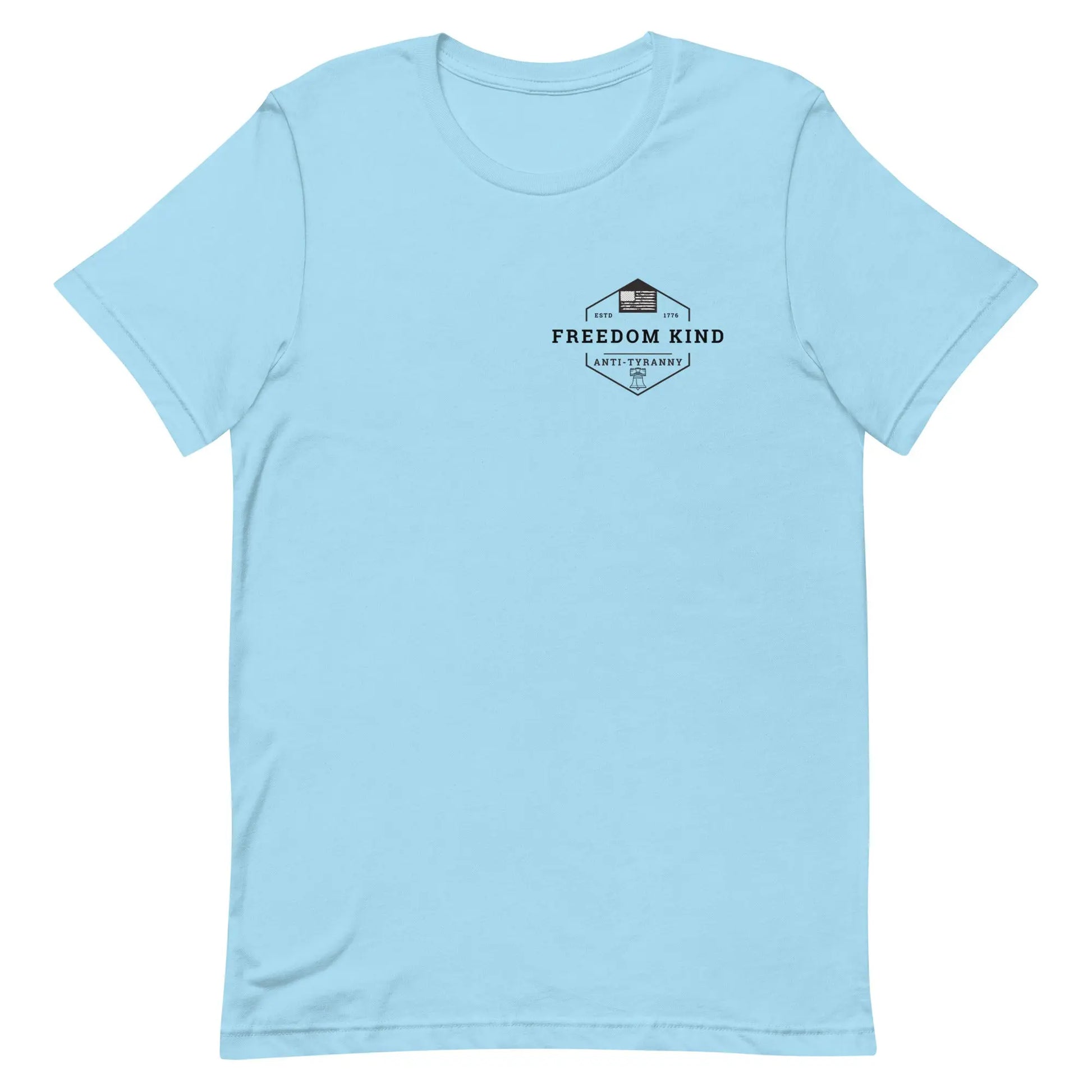 Freedom Kind Anti - Tyranny Liberty Bell American Flag Logo T-shirt - Image #25