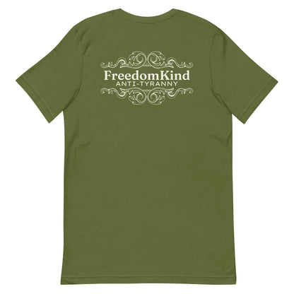 Freedom Kind Anti - Tyranny Scroll Logo T-shirt - Image #8