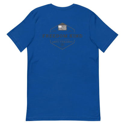Freedom Kind Anti - Tyranny Liberty Bell American Flag Logo T-shirt - Image #3