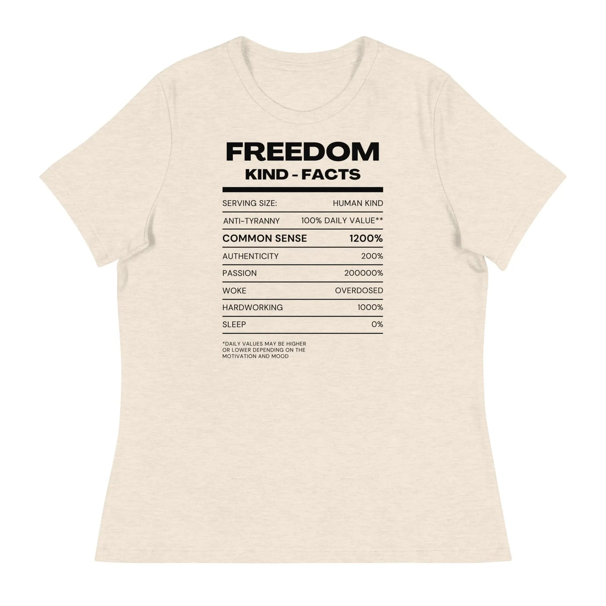 FK Food Label Women's Relaxed T-Shirt | Freedom Kind Apparel - Image #22
