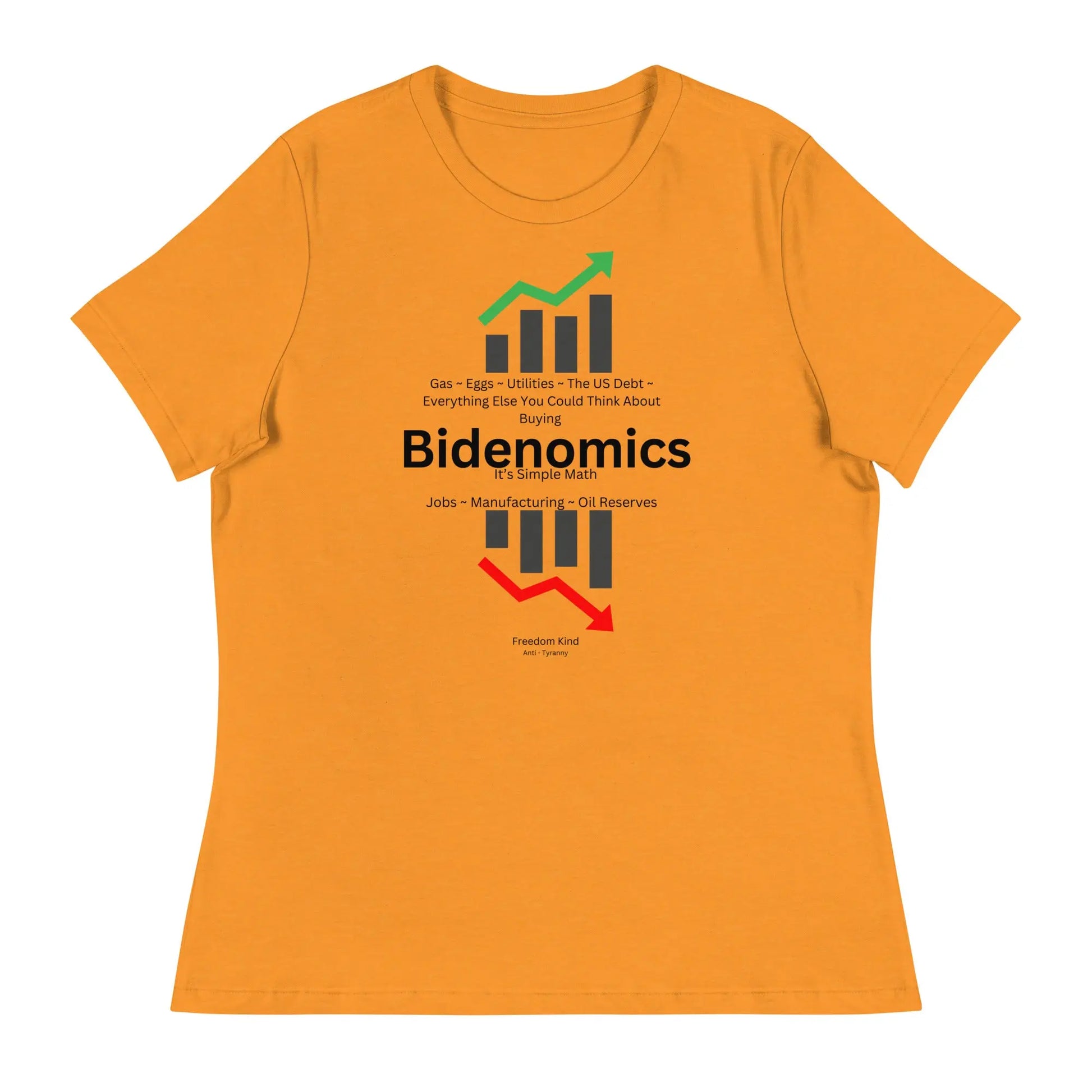 Women's Relaxed T-Shirt: Bidenomics 'It's Simple Math' | Freedom Kind Apparel - Image #13