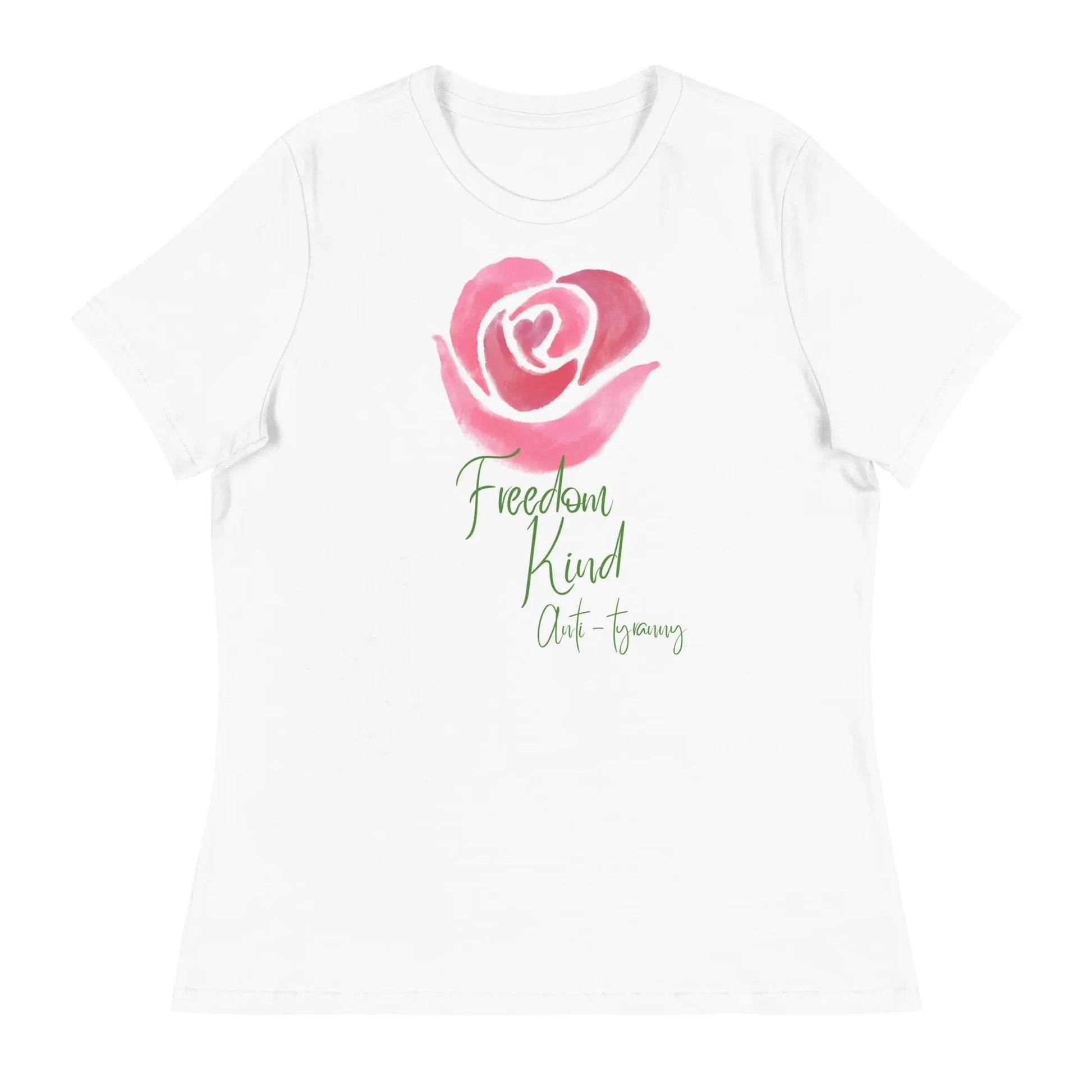 Women's Relaxed T-Shirt with Rose Design | Freedom Kind Apparel - Image #31