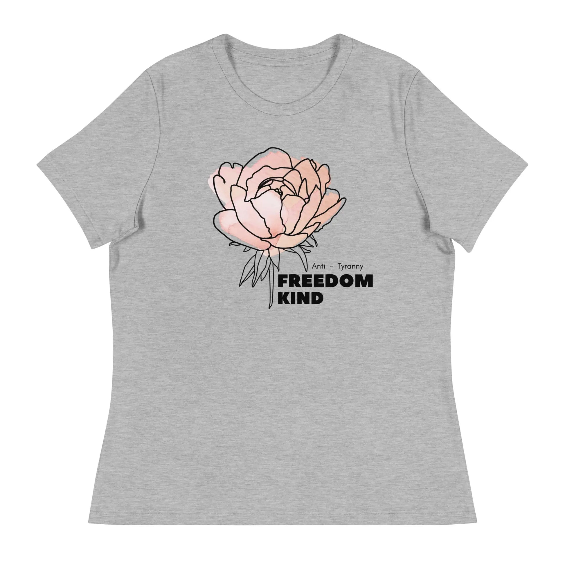 Freedom Kind Anti - Tyranny Peonies Women's Relaxed T-Shirt - Image #15