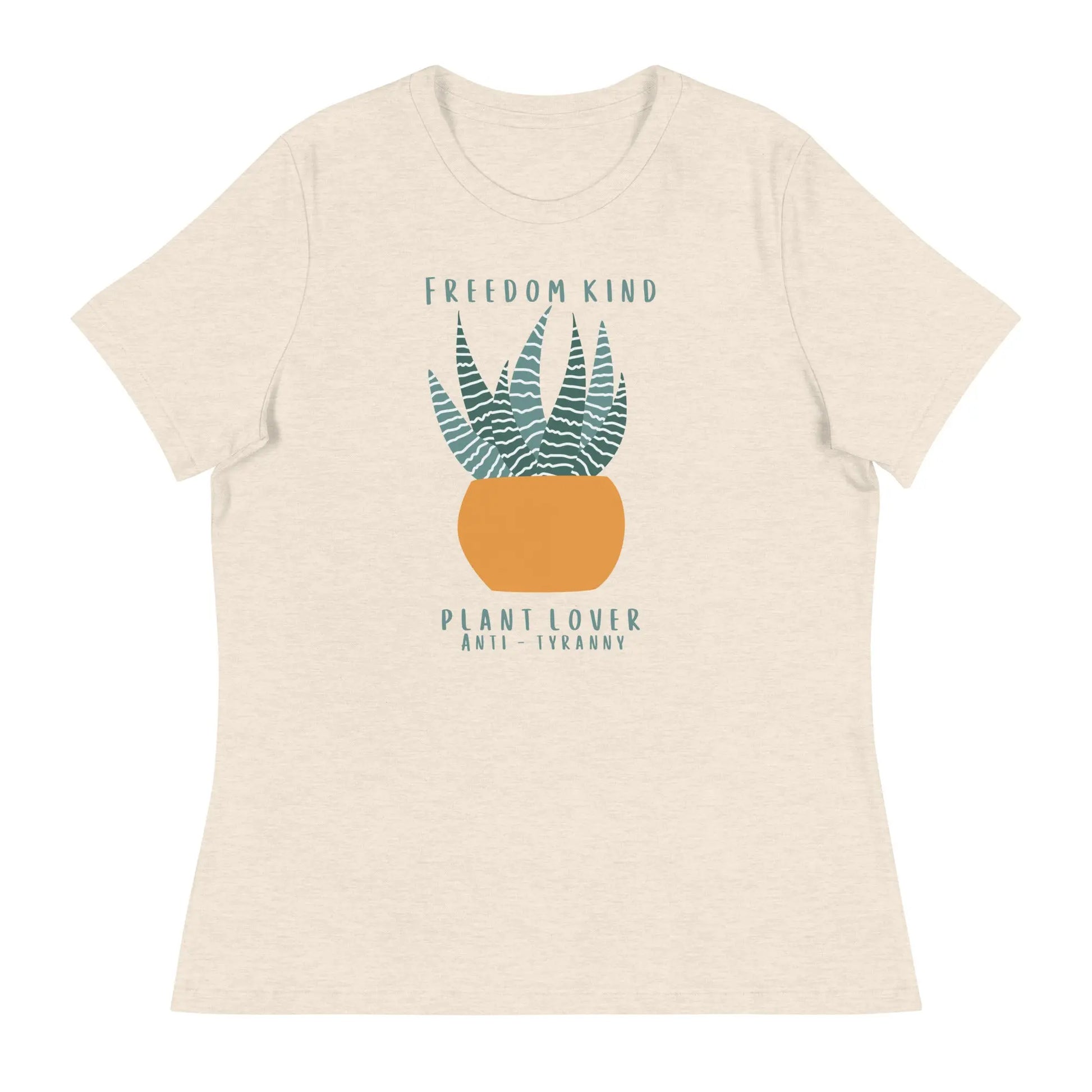 Women's Relaxed T-Shirt: Plant Lover Anti-Tyranny | Freedom Kind Apparel - Image #14