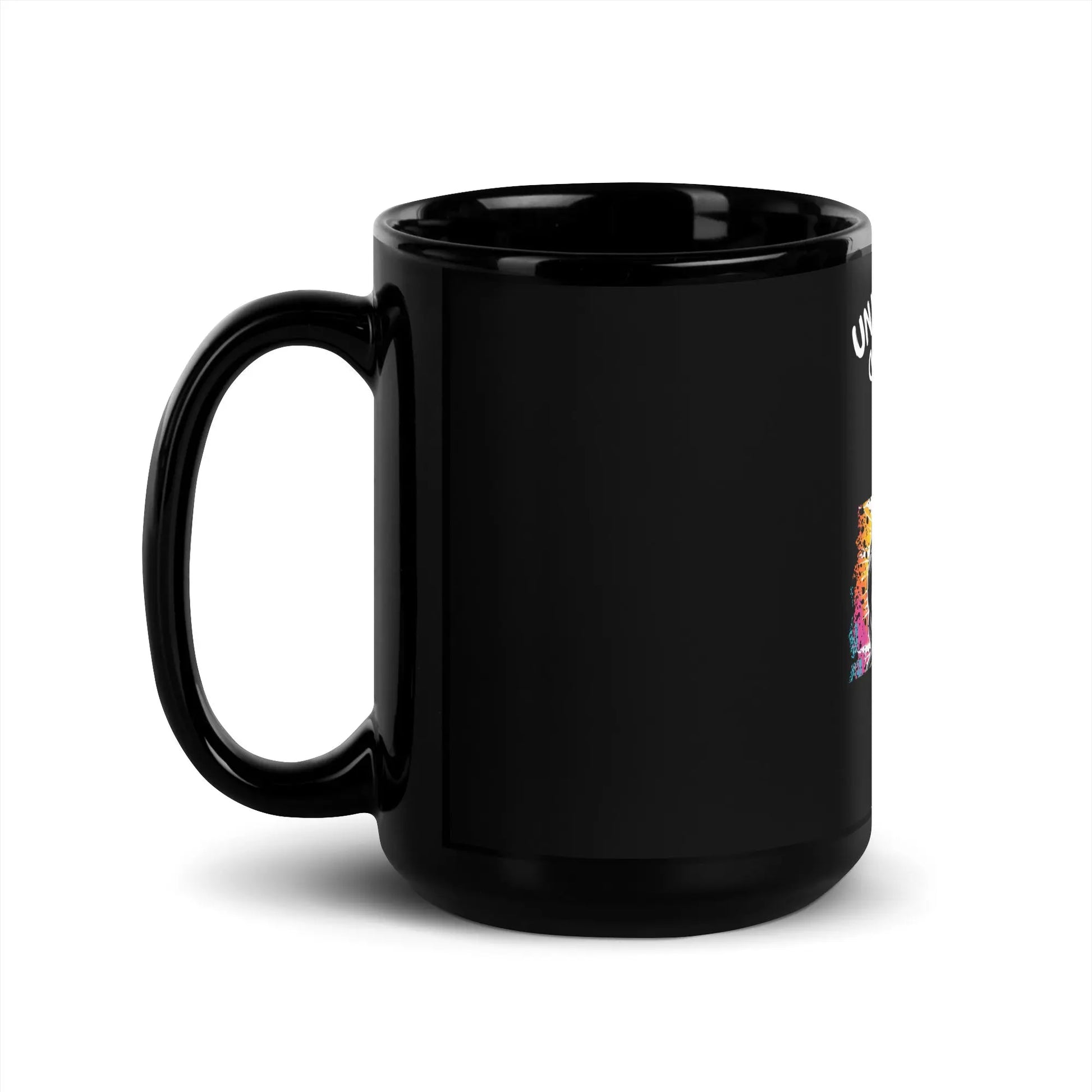 Unwavering Christian Jesus Cross | Freedom Kind Black Glossy Mug - Image #5