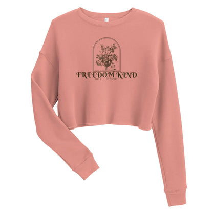Women's Crop Sweatshirt: Anti-Tyranny Bouquet | Freedom Kind Apparel - Image #3