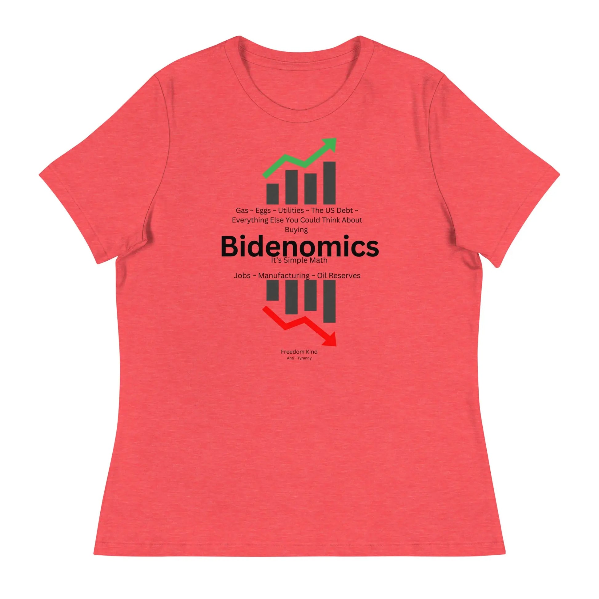 Women's Relaxed T-Shirt: Bidenomics 'It's Simple Math' | Freedom Kind Apparel - Image #5
