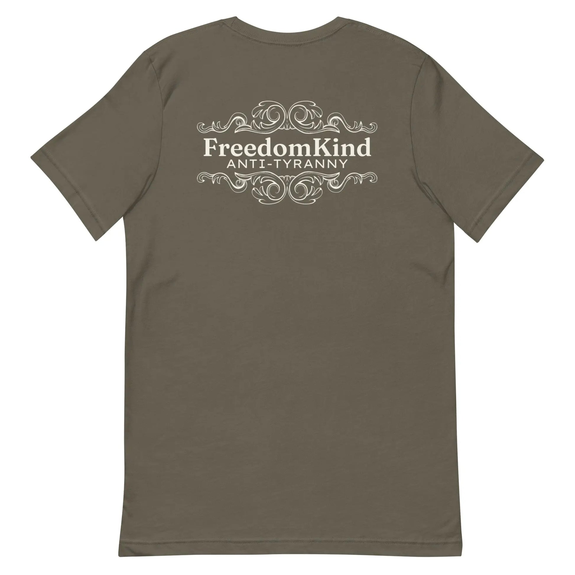 Freedom Kind Anti - Tyranny Scroll Logo T-shirt - Image #6
