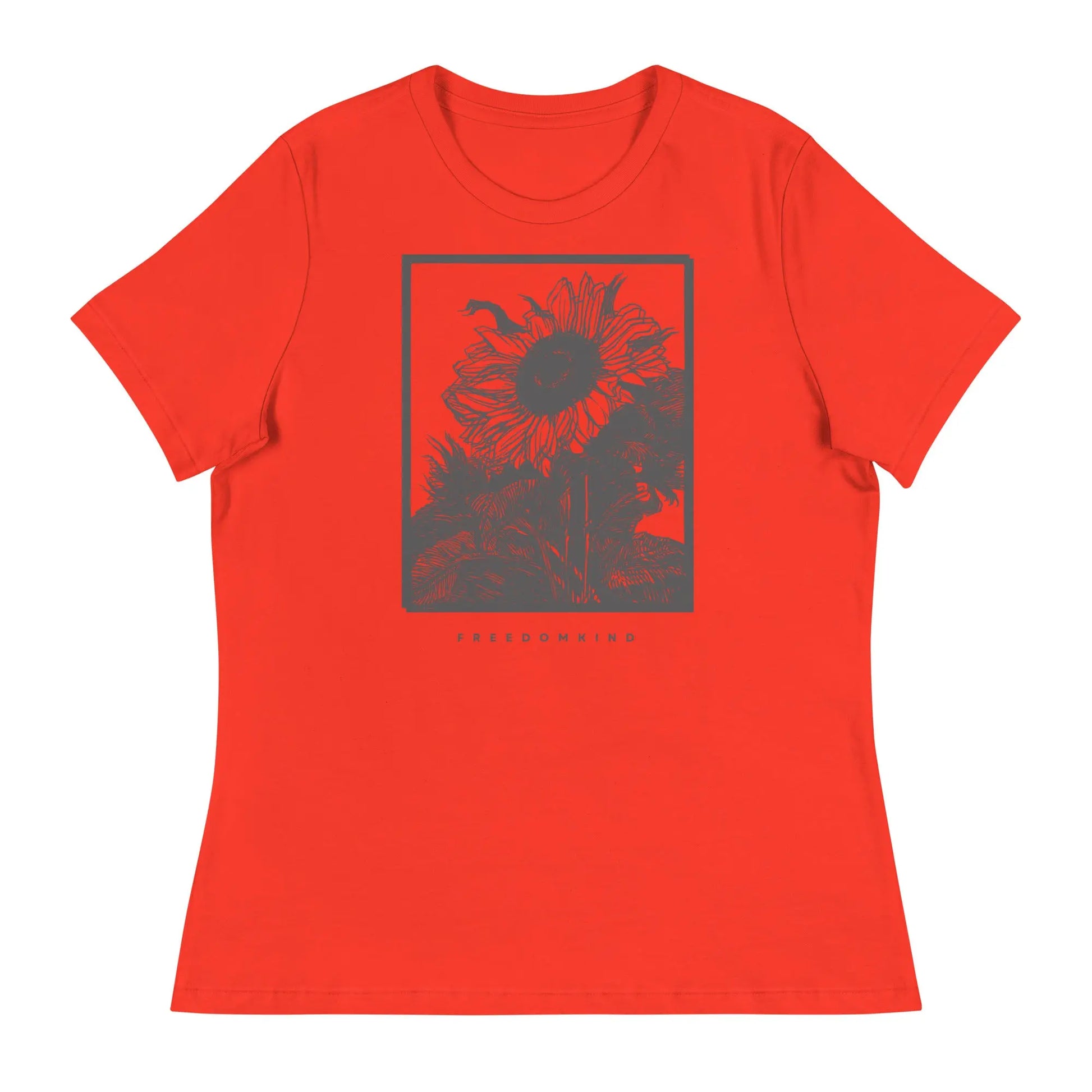 Women's Relaxed T-Shirt with Sunflower Design | Freedom Kind Apparel - Image #2