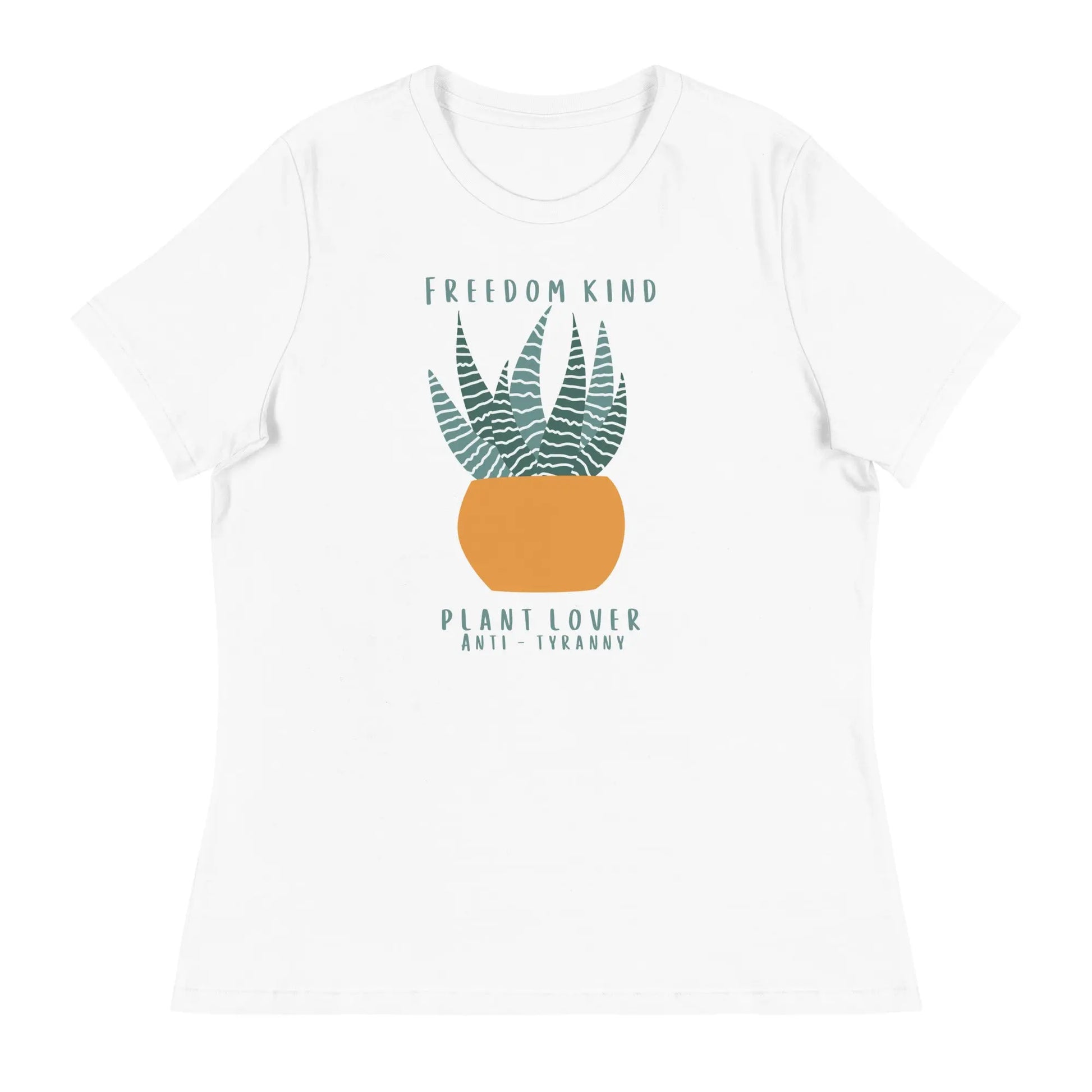 Women's Relaxed T-Shirt: Plant Lover Anti-Tyranny | Freedom Kind Apparel - Image #16