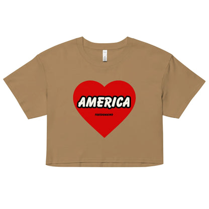 Love America | Women’s crop top - Image #3