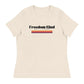 Freedom Kind Anti - Tyranny Sunset Banner Women's Relaxed T-Shirt - Image #1