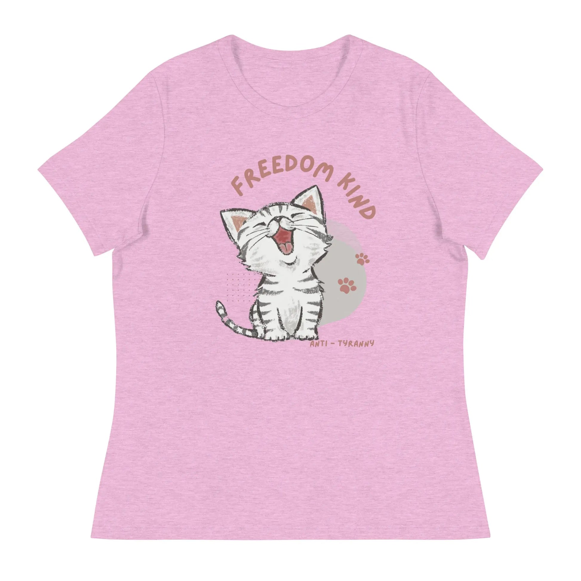 Freedom Kind Anti - Tyranny Kitten Women's Relaxed T-Shirt - Image #23