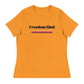 Freedom Kind Anti - Tyranny Sunset Banner Women's Relaxed T-Shirt - Image #16